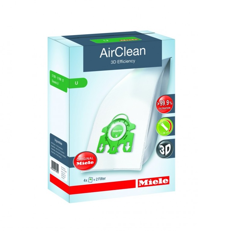 Miele AirClean 3D Efficiency FilterBags Type FJM 4 Bags and 2 Filters 