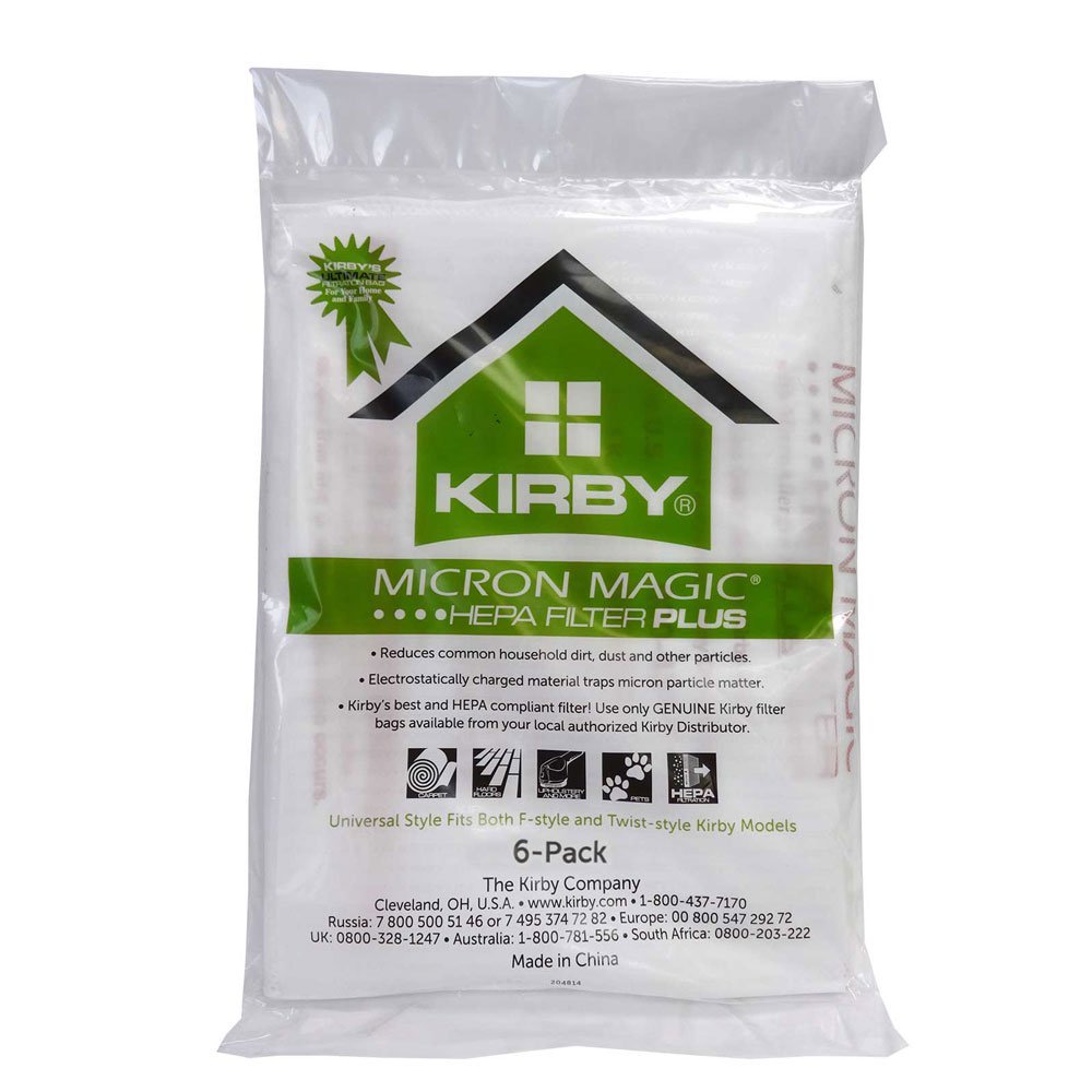 205814 Kirby Universal 2/PK Allergen Plus white polypropylene bags 